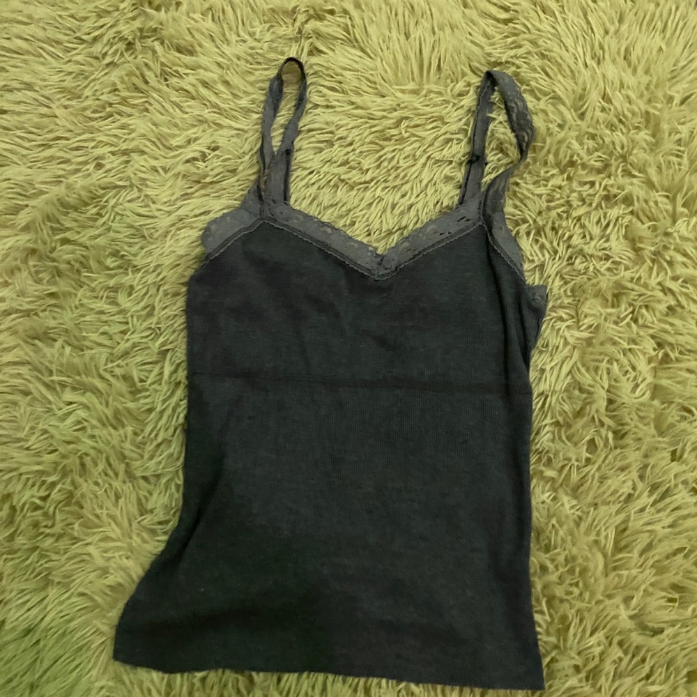 Y2K/INDIE grey lace top